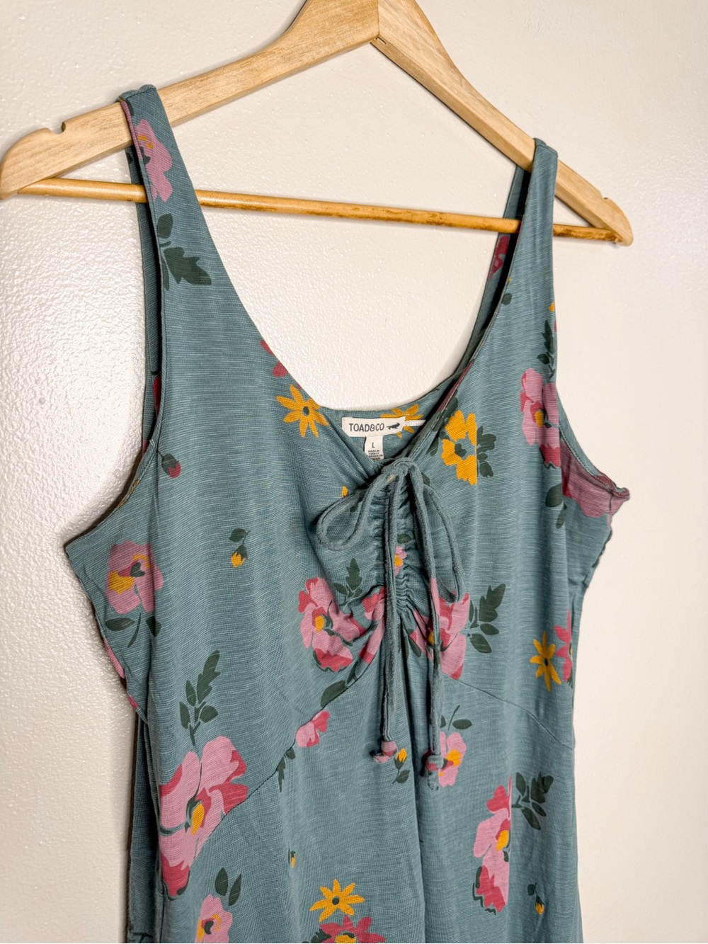 Toad & Co | Verona Sleeveless Midi Dress Ruched Floral Tencel Organic Cotton - Picture 5 of 13